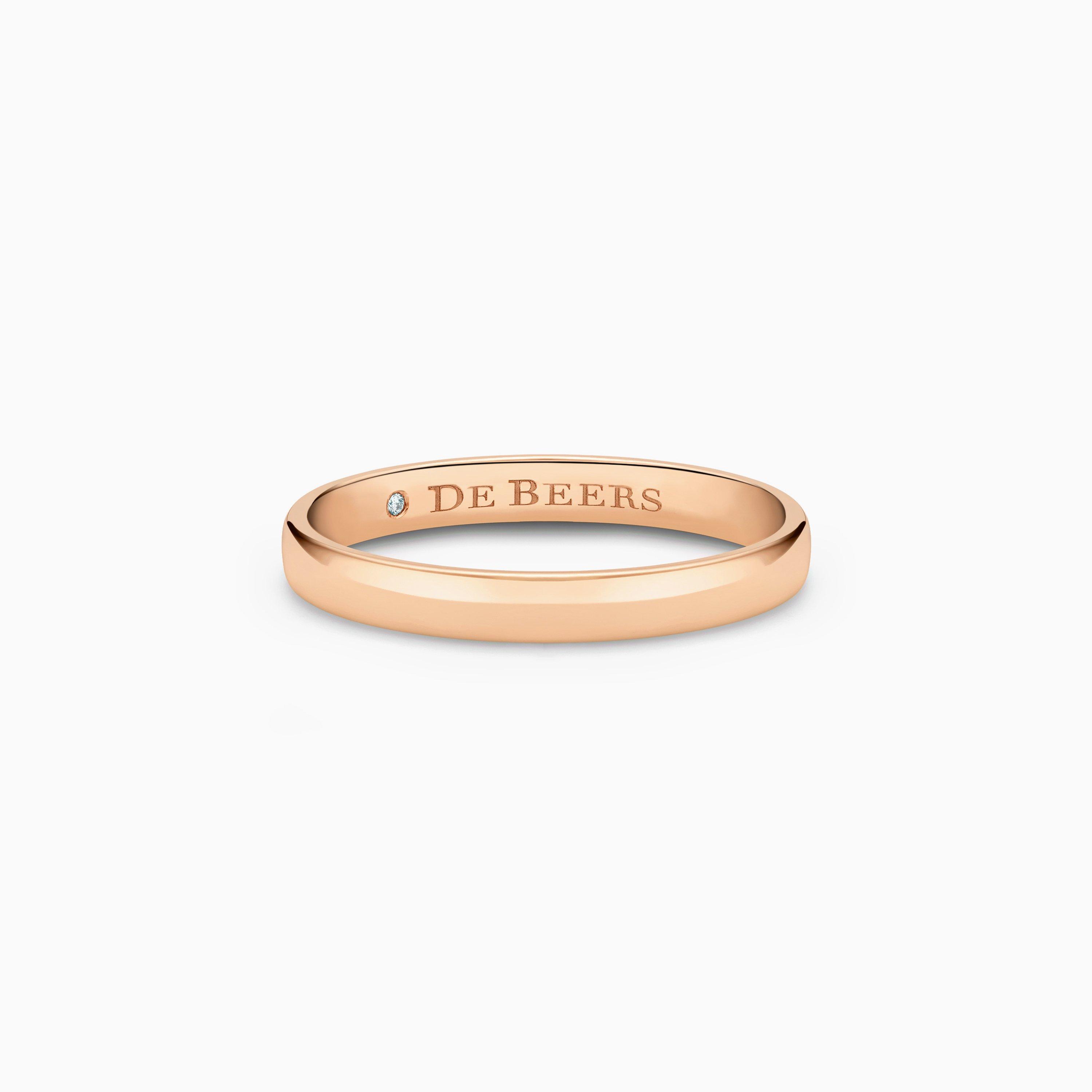 Wide Court band in rose gold, image 1