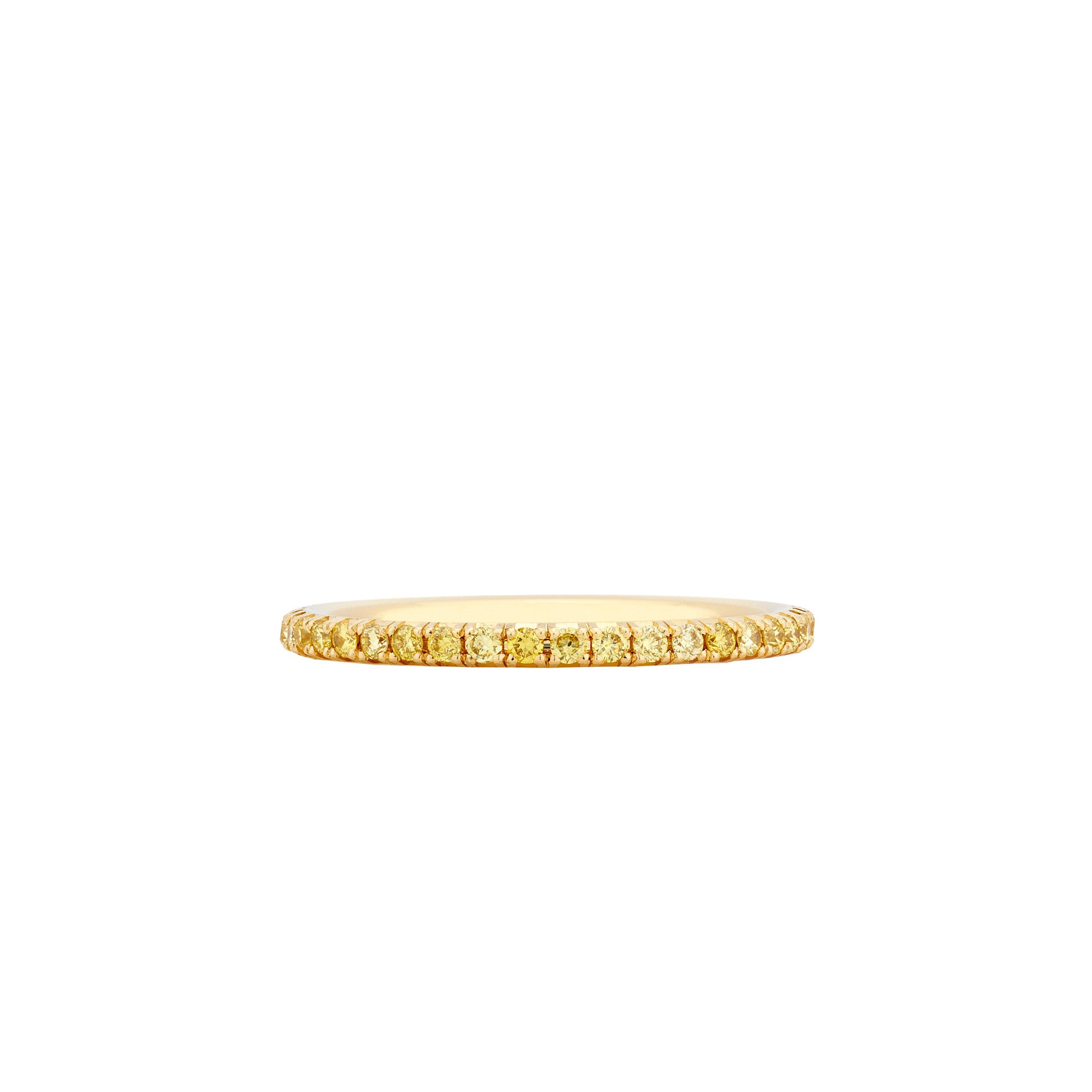 Aura Yellow Diamond Eternity Band in Yellow Gold, image 1