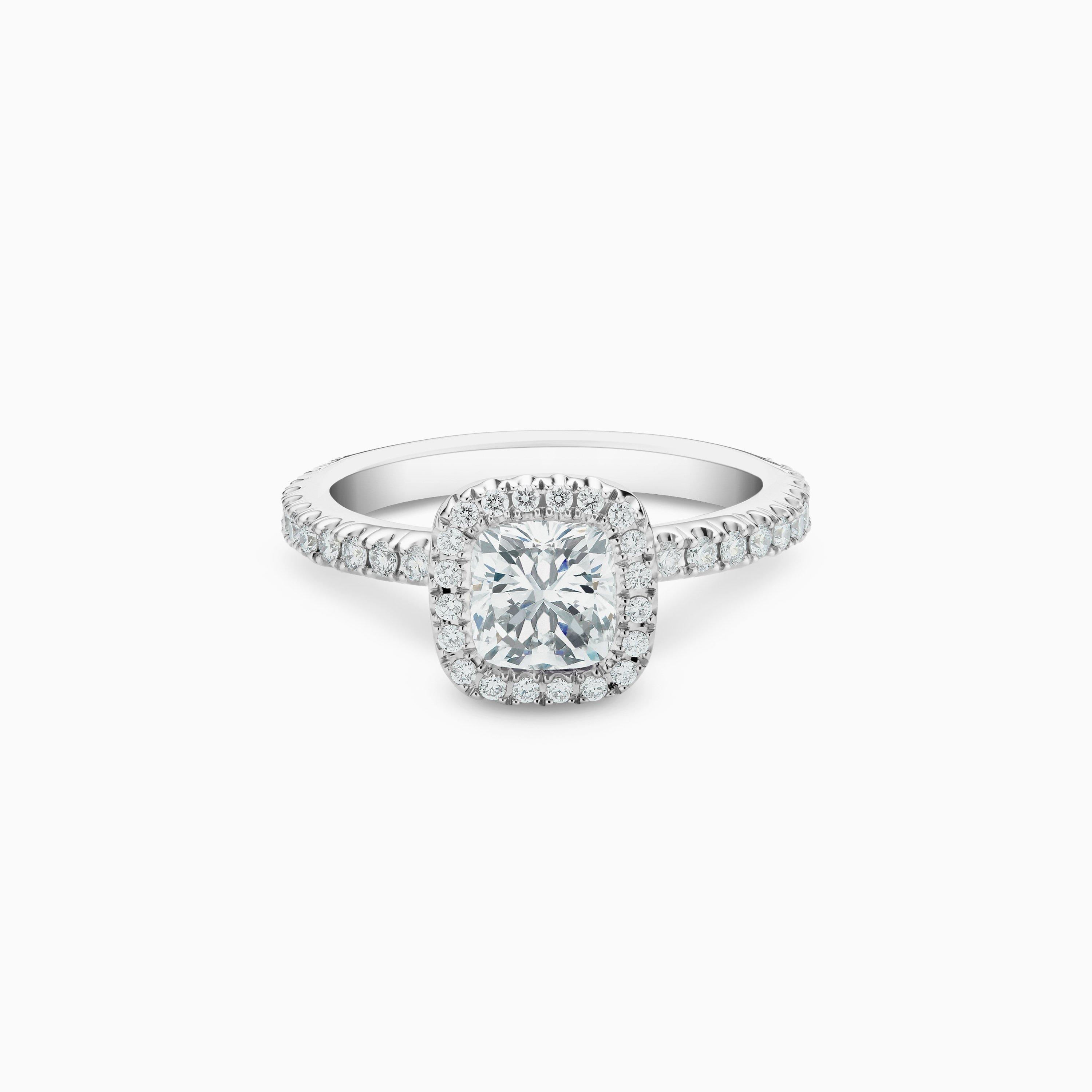 Aura cushion-cut diamond ring, image 1