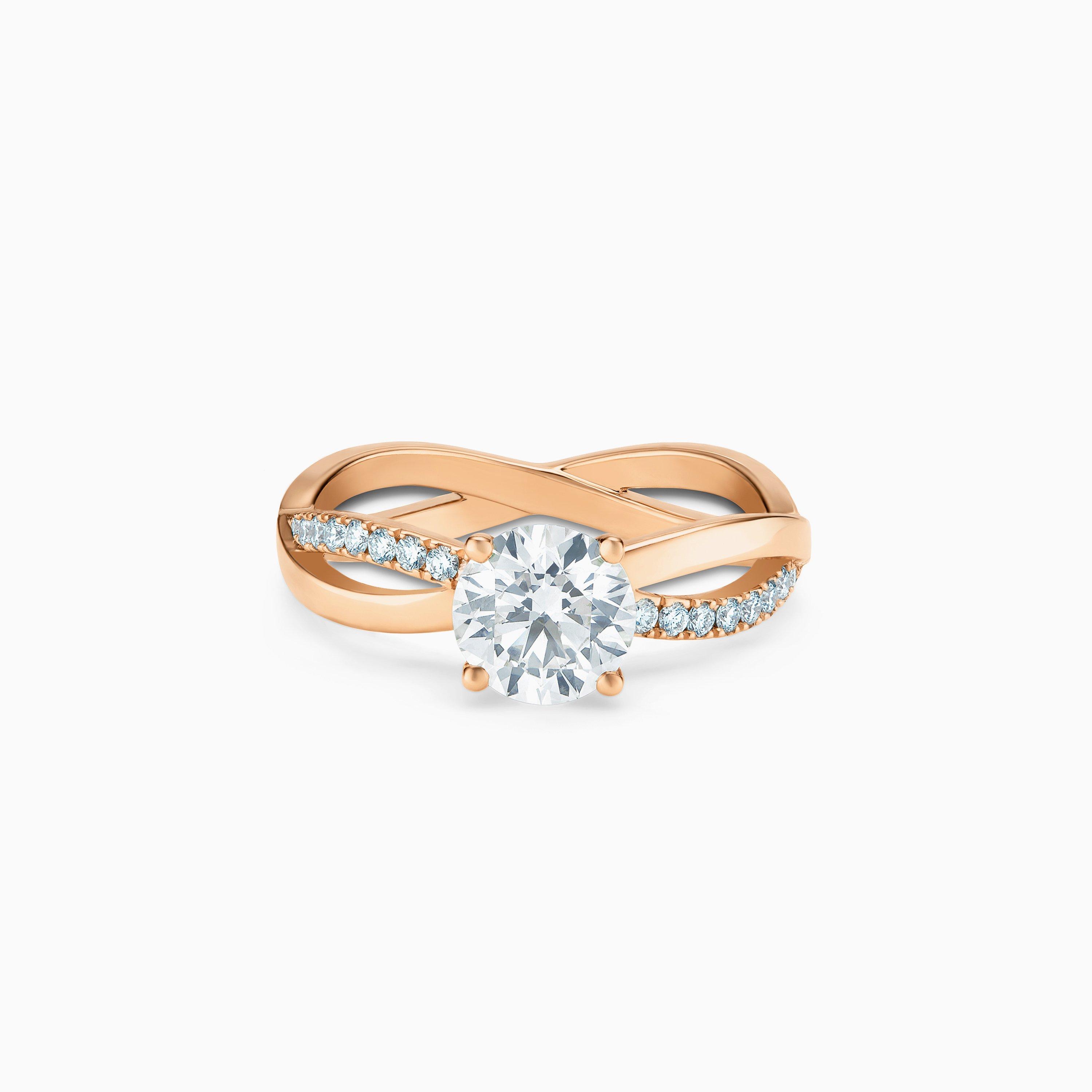 Infinity round brilliant diamond ring, image 1