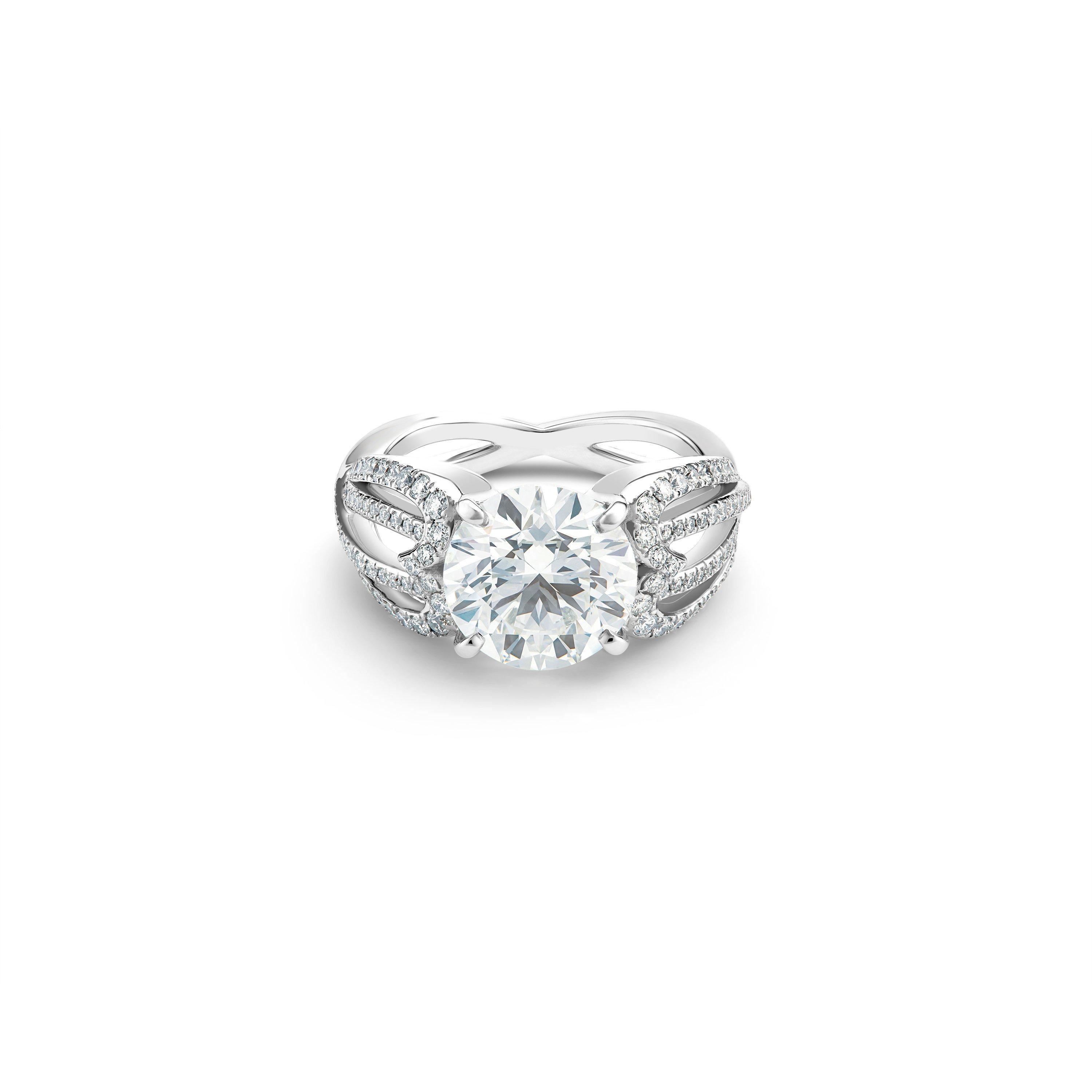Solitaire Infinity Heart Diamant Rond Brillant, image 1