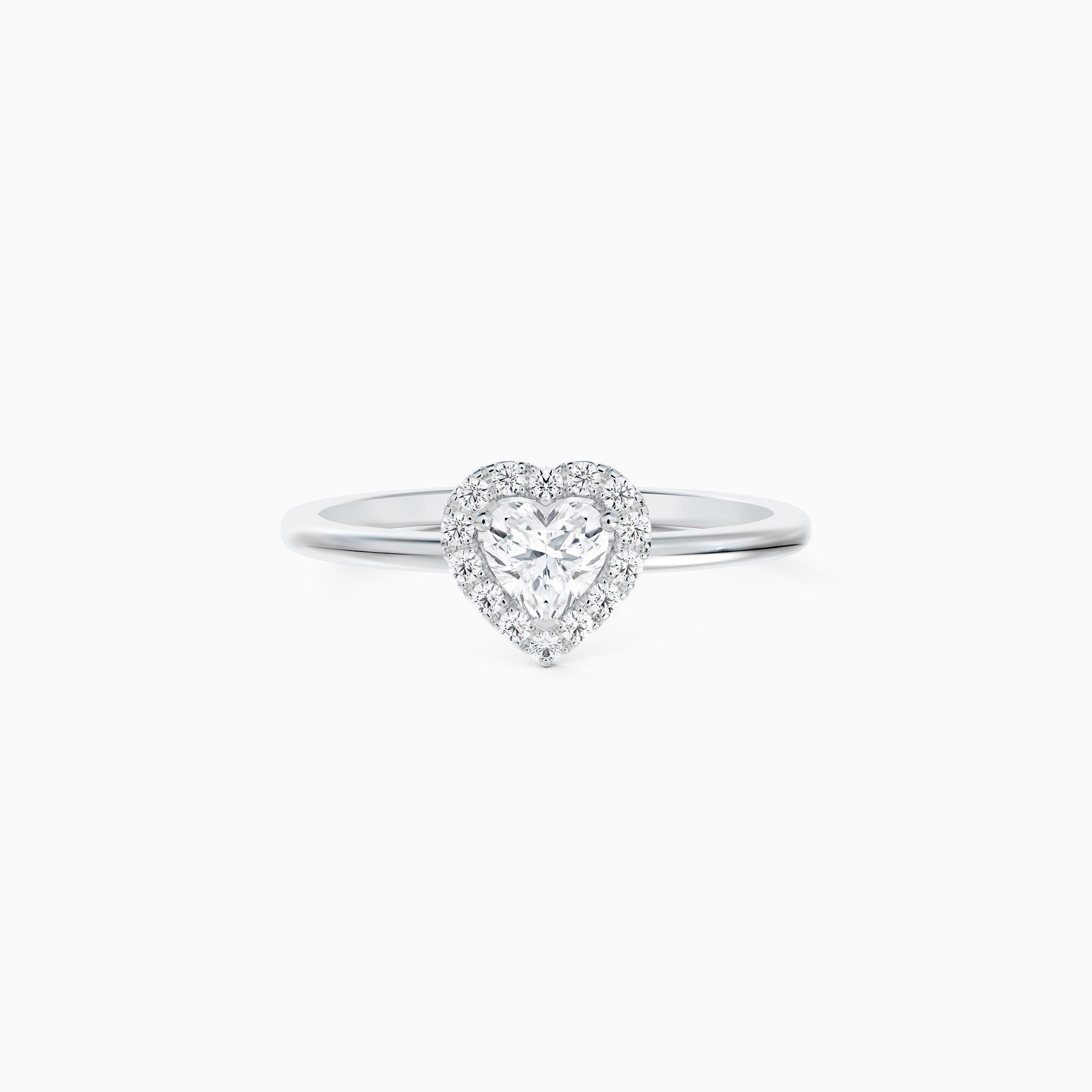 Aura Heart-Shaped Diamond Ring in Platinum, image 1