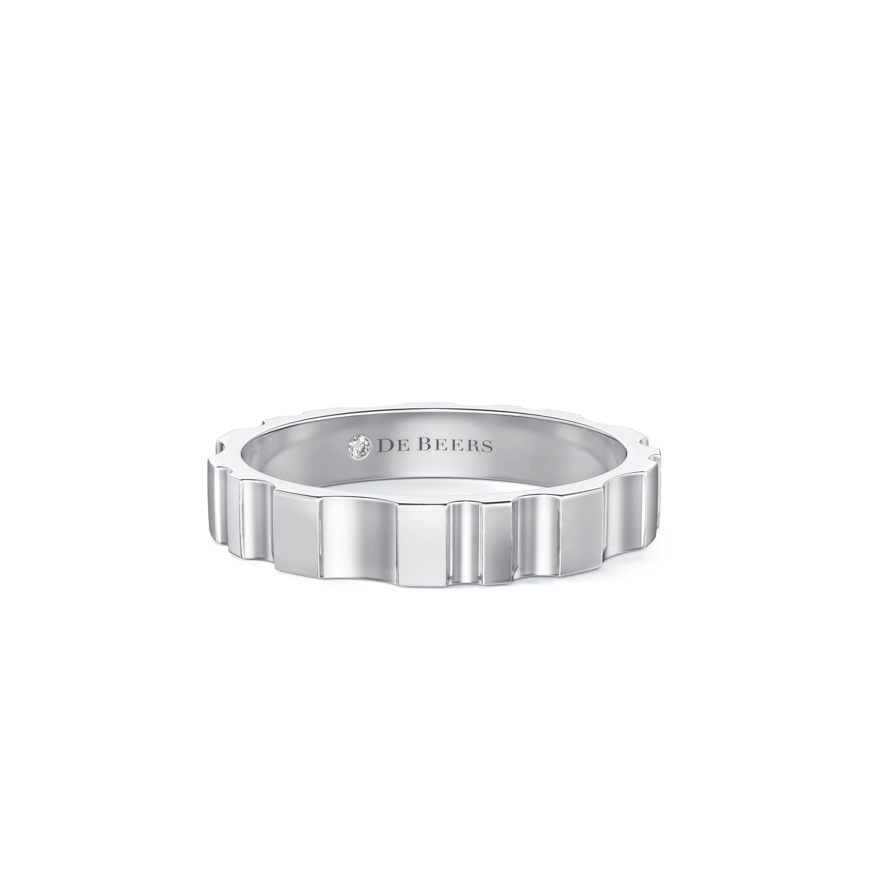 DE BEERS RVL 白金戒指 (3.6MM), image 1